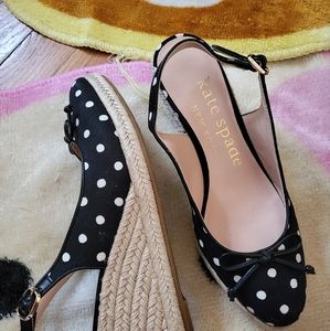 Kate spade wedges polka dot closed toe sandals